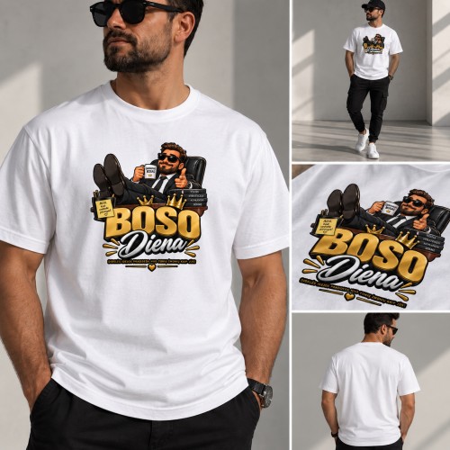 Marškinėliai „Boso Diena“ – originali dovana bosui